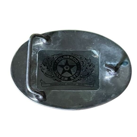 COLORADO SILVER STAR NAVAJO BELT BUCKLE main image 5
